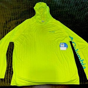 Columbia mens size 2x LIME green color BNWT